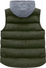 Wantdo Women's Quilted Puffer Vest Thicken Warm Winter Coat with Removable Hood - Image 2